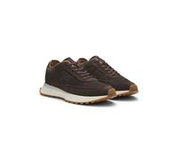BOSS Suede trainers with perforations - Style Jonah_Runn_sdpf, 50567933 Dark Brown 11