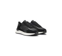 BOSS Suede-trim trainers with Double B monogram - Style B Icon_Runn_sdny, 50548358 Black 8