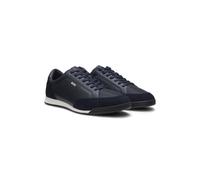 BOSS Suede-trim trainers with ribbed sole - Style Nitan_Lowp_sdbnyp, 50568486 Dark Blue 11