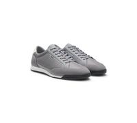 BOSS Suede-trim trainers with ribbed sole - Style Nitan_Lowp_sdbnyp, 50568486 Grey 6