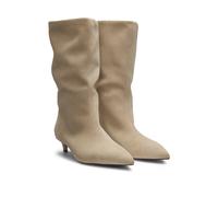 BOSS Suede tubo boots with kitten heel - Style Gracey_HaBoot35_SD, 50548575 Light Beige 5