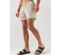 BOSS Sunfish Striped Swim Shorts, Beige, Size Xl, Men Beige