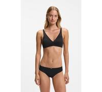 BOSS Super-soft lace bralette with gold plaque - Style PADDED SOFT_B LACE, 50566474 Black M