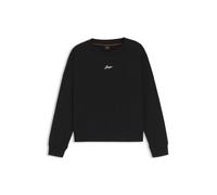 BOSS Sweatshirt Aus Baumwoll-terry Mit Logo In Handschriftlichem Stil Black