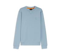 BOSS Sweatshirt Aus Baumwoll-terry Mit Logo-patch Blue