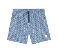 BOSS Swim Shorts - Mens BOSS Vibe Swim Shorts - Black, Blue Jacquard - BNWT