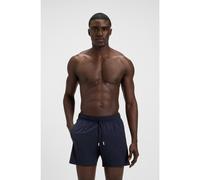 BOSS Mens Iconic Recycled-Material Swim Shorts with Logo and Signature Stripe