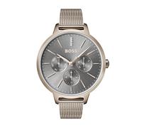 Boss Ladies BOSS Symphony Carnation Gold Bracelet Watch - Grey grey One Size