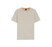BOSS T-Shirt Tegood Slub-Cotton with Logo Detail – Men's Light Beige L