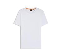 BOSS Twill-Patch Cotton Jersey T-Shirt White