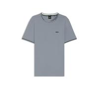 BOSS T-Shirt Aus Stretch-Baumwolle Mit Streifen Und Logo