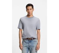 BOSS T-shirt in structured cotton and silk - Style L-Tesar 124, 50554826 Light Blue L