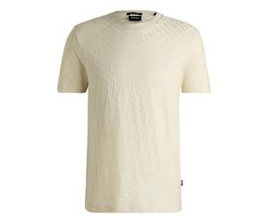 BOSS T-Shirt Men In Cotton Monograms Model H-Thompson 80 - 50537131 Beige