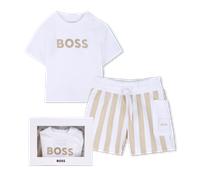 Boss - T-shirt + Shorts Set - Stone - Boy - 1 Month