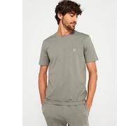 BOSS Tales Tonal Logo Relaxed Fit T-Shirt, Grey, Size L, Men Grey