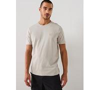 BOSS Tales Tonal Logo Relaxed Fit T-Shirt, Grey, Size L, Men Grey