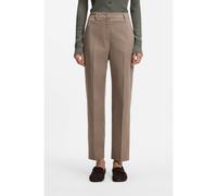 BOSS Tapered-fit cropped trousers in stretch cotton - Style Tecarino2, 50555621 Brown 6