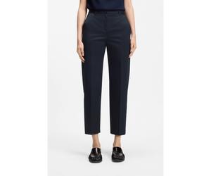 BOSS Tapered-fit cropped trousers in stretch cotton - Style Tecarino2, 50555621 Dark Blue 12