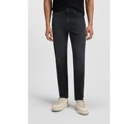 BOSS Mens Onyx BO Tapered-fit Jeans in Black Comfort-Stretch Denim