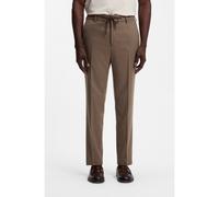 BOSS Tapered-fit performance trousers in virgin wool - Style P-Perin-RDS-WG-264, 50571998 Brown 42R