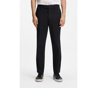 BOSS Tapered-fit trousers in easy-iron stretch-cotton poplin - Style L-PeetL-253, 50561217 Dark Blue 34R