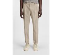BOSS Tapered-fit trousers in micro-patterned virgin wool - Style C-Perin-DPL-TU-253, 50545822 Light Beige 34R