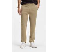 BOSS Tapered-fit trousers in stretch-cotton satin - Style Chino_tapered, 50510917 Beige 35/30