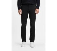 BOSS Tapered-fit trousers in stretch-cotton satin - Style Chino_tapered, 50510917 Black 35/30