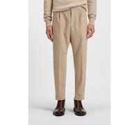 BOSS Tapered-fit trousers in stretch flannel - Style P-Prian-PL-CW-WG-243, 50527924 Beige 36L