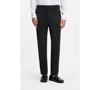 BOSS Tapered-fit trousers in stretch seersucker - Style P-Perin-J-EL-WG-252, 50540687 Black 30R