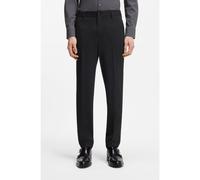 BOSS Tapered-fit trousers in stretch seersucker - Style P-Perin-J-EL-WG-252, 50540687 Black 36R
