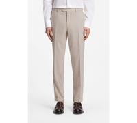 BOSS Tapered-fit trousers in virgin wool and silk - Style L-Peet-Flat-253, 50566392 Light Beige 34R