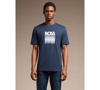 Boss Te Insigna Pure Cotton Logo T-Shirt Navy