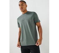 BOSS Te_Logo Central Large Logo T-Shirt, Green, Size S, Men Green