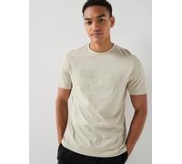 BOSS Te_Logo Central Large Logo T-Shirt, Light Beige, Size Xl, Men Light Beige