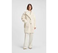 BOSS Teddy coat with adjustable collar - Style C_Catedy, 50548583 White 12
