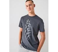 BOSS Tee Grx Zone Regular Fit Graphic T-Shirt - Grey, Grey, Size L, Men Grey