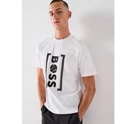 BOSS Tee Iconic Tl Relaxed Fit Tennis Logo T-Shirt - White, White, Size 2Xl, Men White