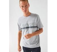 BOSS Tee Iconic Zone Regular Fit Large Logo T-shirt - Light Grey, Light Grey, Size 3Xl, Men Light Grey