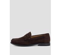 BOSS Tevan Moccasin Suede Loafers, Brown, Size 6, Men Brown