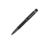 BOSS Textured-barrel rollerball pen with signature-stripe ring - Style Rollerball pen Core Iconic Black, 58465088 Black