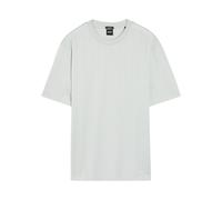 Boss Textured-knit Cotton T-shirt - Light Blue - S