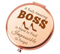 Boss Thank You Gift Compact Makeup Mirror Boss Appreciation Gifts New Job Going Away Gift for Coworker Leader Retirement Christmas Birthday Gifts for Bosses Supervisor Mentor Pocket Makeup Mirror