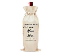 Boss Thank You Gifts for Coworkers Co Worker Appreciation Gift for Women Men Coworker Thanks for All You Do Gifts for Teachers Employer Employee Appreciation Presents for Coworker Thanks Gift Wine Bag