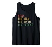 Boss The Man The Myth The Legend Funny Vintage Manager Tank Top