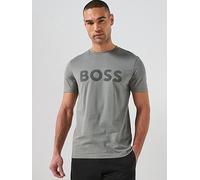BOSS Thinking 1 Regular Fit Large Logo T-Shirt, Grey, Size Xl, Men Grey