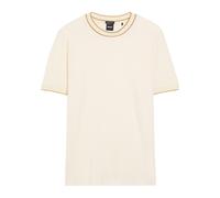 Boss Thompson Striped-trim Piqué Cotton T-shirt - Ecru - L