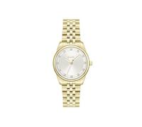 BOSS Three Hand Quartz Movement Watch for Women Graceful Precious Collection with Gold Colored Stainless Steel Bracelet - 1502810