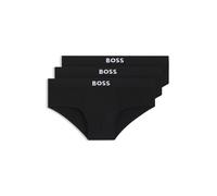 BOSS Three-pack low-rise briefs in stretch cotton - Style HipBr 3P BOSS ONE, 50546561 Black