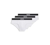 BOSS Three-pack low-rise briefs in stretch cotton - Style HipBr 3P BOSS ONE, 50546561 White